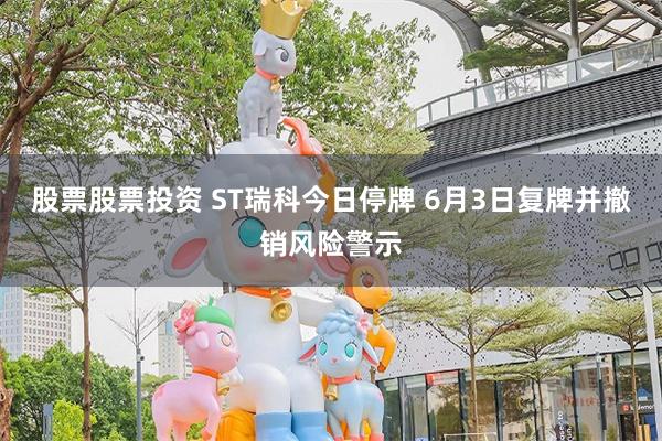 股票股票投资 ST瑞科今日停牌 6月3日复牌并撤销风险警示