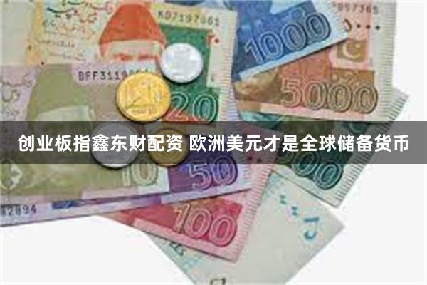 创业板指鑫东财配资 欧洲美元才是全球储备货币