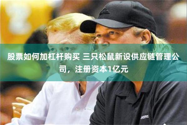 股票如何加杠杆购买 三只松鼠新设供应链管理公司，注册资本1亿元