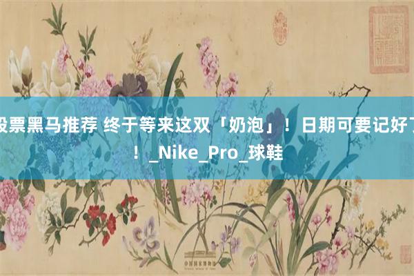 股票黑马推荐 终于等来这双「奶泡」！日期可要记好了！_Nike_Pro_球鞋