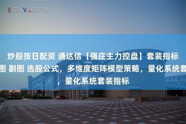 炒股按日配资 通达信【强庄主力控盘】套装指标，含主图 副图 选股公式，多维度矩阵模型策略，量化系统套装指标